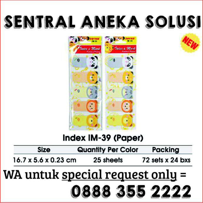 

BEST SELLER joyko index im 39 paper kertas fancy penanda pembatas halaman unik TERJAMIN