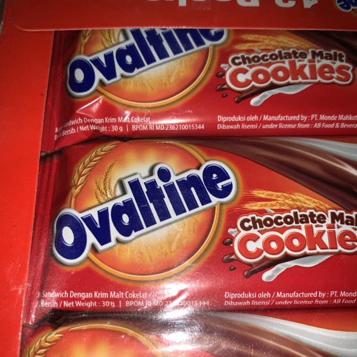 

4eh Biskuit Ovaltine Chocolate Malt Cookies 30Gr 1Box Isi 12 X 30 Gram 60Jhh