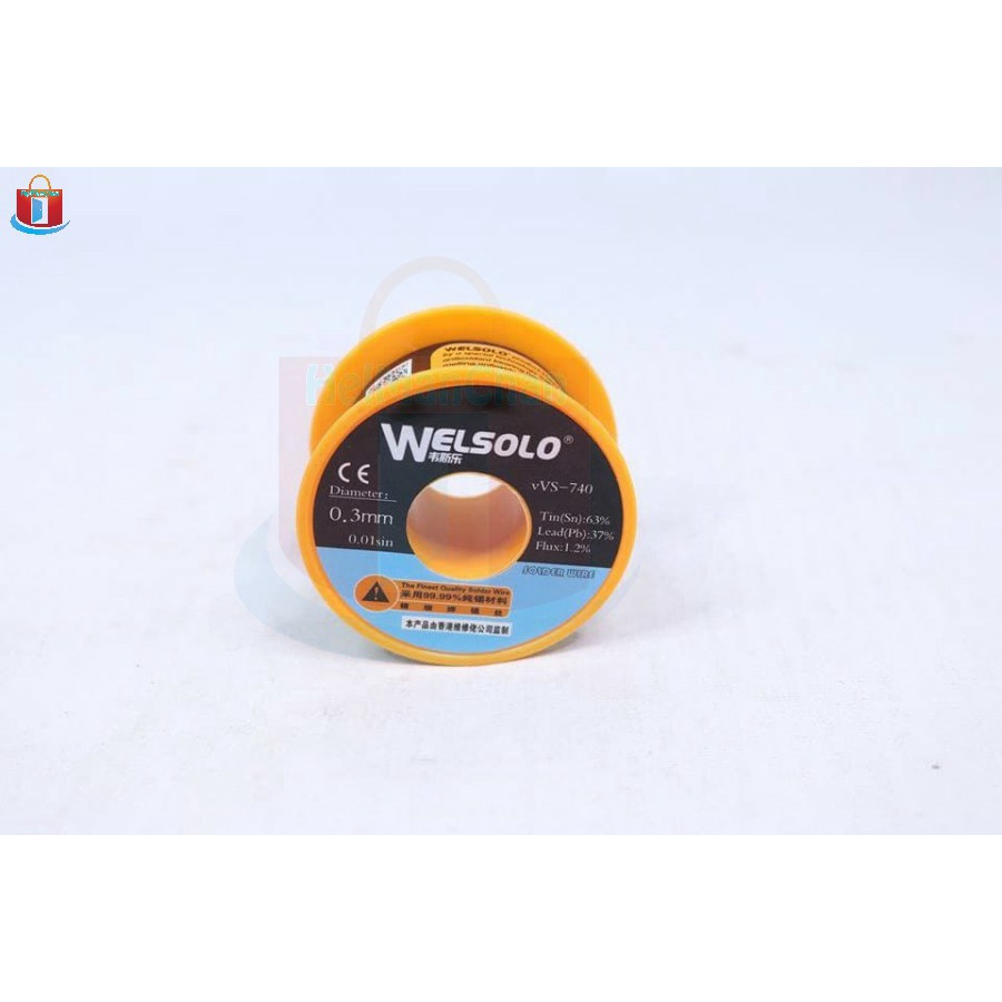 TIMAH GULUNG WELSOLO VVS740 0.3MM (40G) ORIGINAL LUBANG(70491)
