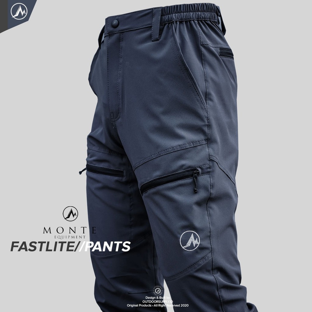 [PROMO] MONTE EQUIPMENT FASTLITE PANTS - DRAK GREY | Celana Panjang | Unisex | Watterproff