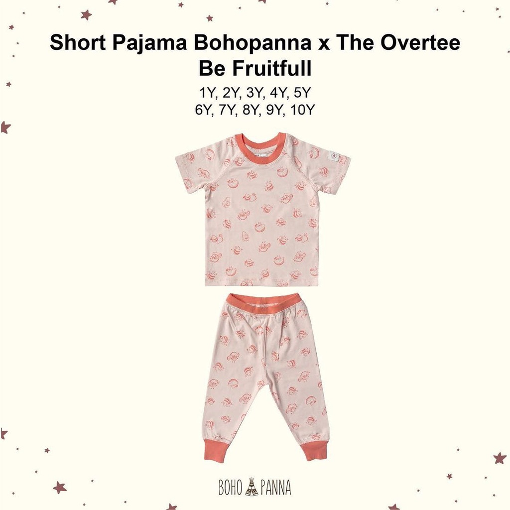 BOHOPANNA SHORT PAJAMAS X THE OVERTEE / PAJAMA ANAK