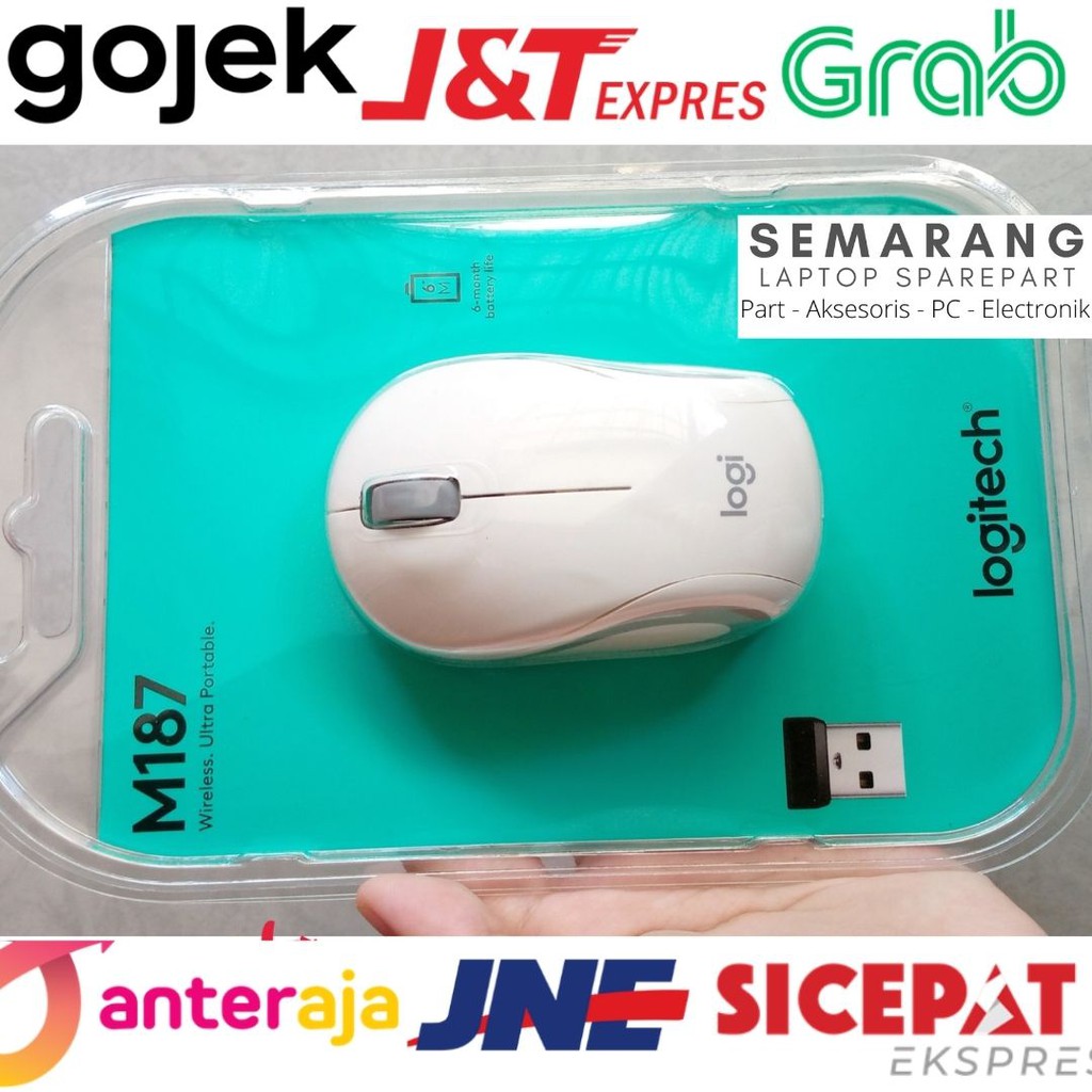 MOUSE LOGITECH M187 WIRELESS ORIGINAL Usb Tanpa Kabel Optical Merk Murah