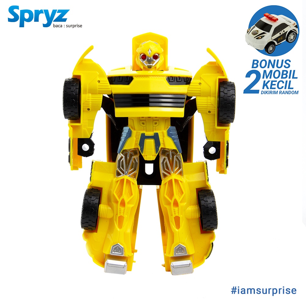 Spryz Revamp Justice Kitt - Mainan Mobil Robot Transformer