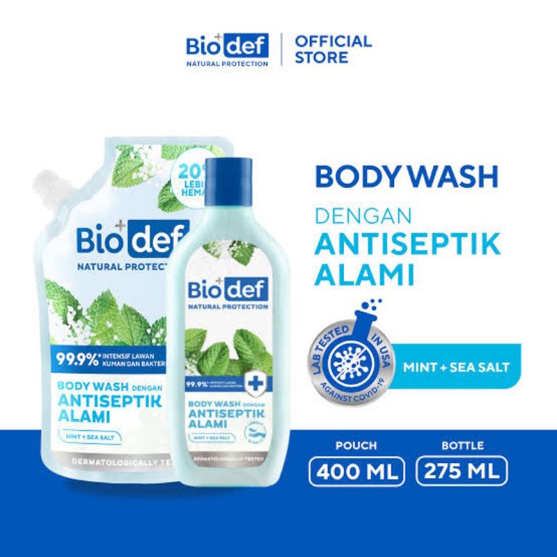 Biodef Natural protection Mint +Sea Salt Body wash