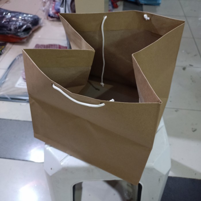 

✨ BISA COD ✨ paper bag nasi box isi 12 pcs terlaris dan termurah ukuran 25*25
