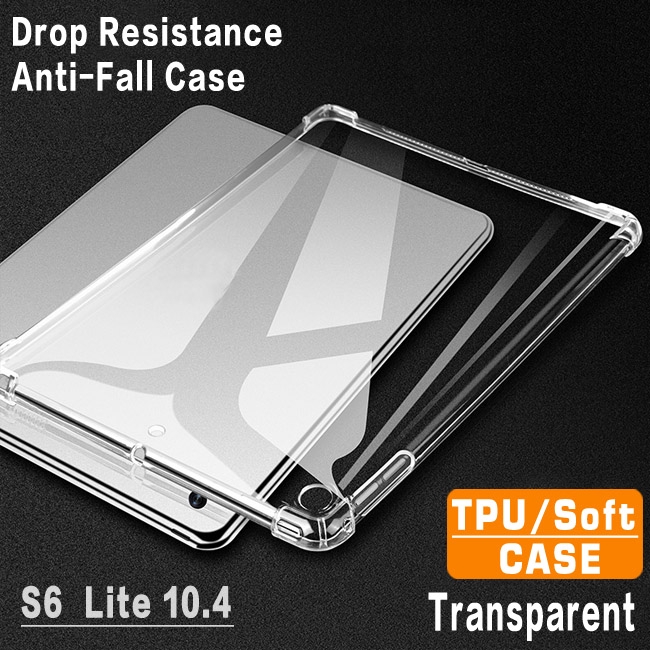 For Samsung Tab S6 Lite 10.4 2020 Slim Case Four Corners Thickened Drop Resistance Soft  Cover Case SM-P615 P610 Clear Back Cover