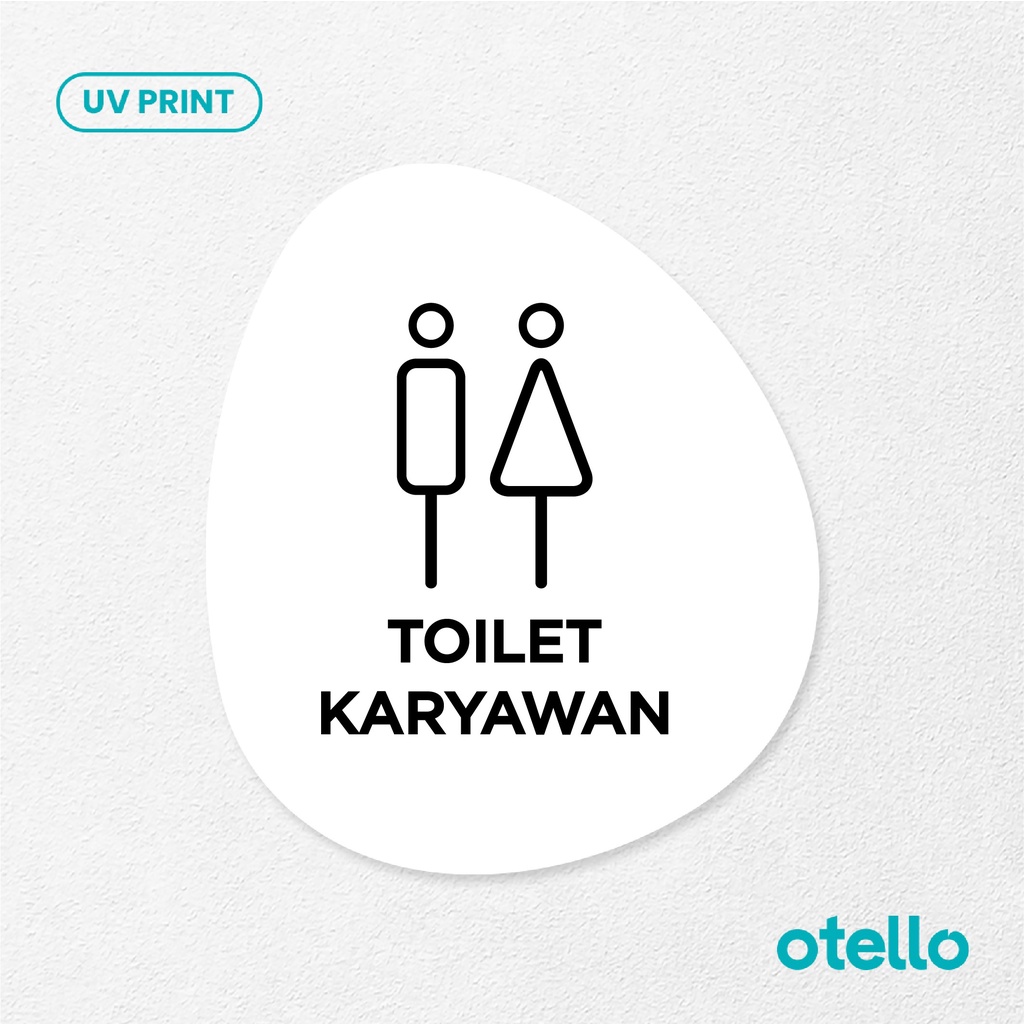 Toilet Karyawan Signage Board Akrilik Tempel Dinding Papan Acrylic Restoran Dinding Petunjuk Toko Cafe