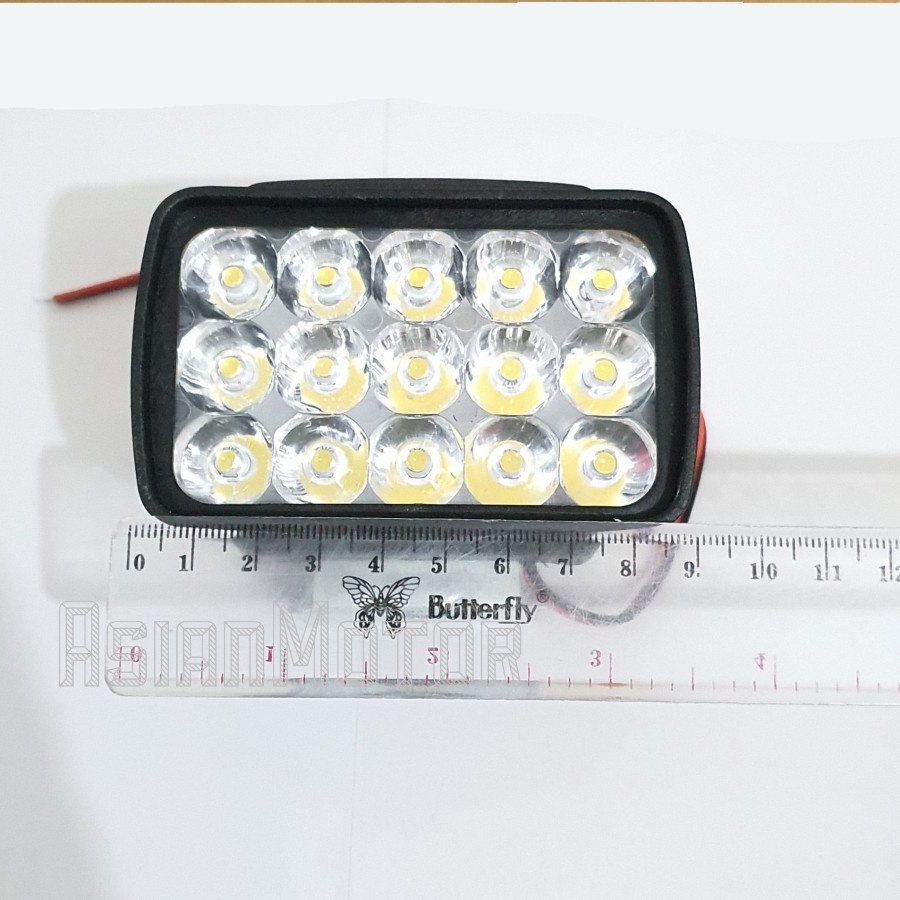 Lampu Tembak Sorot  Firing Light Lamp LED 15 Mata Motor Mobil Murah Terang Universal