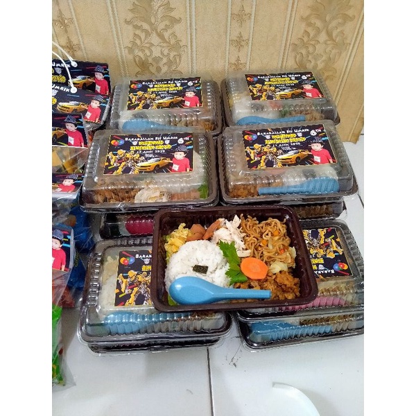 sticker label bento / sticker tempat makan ultah dan aqiqah ulang tahun anak