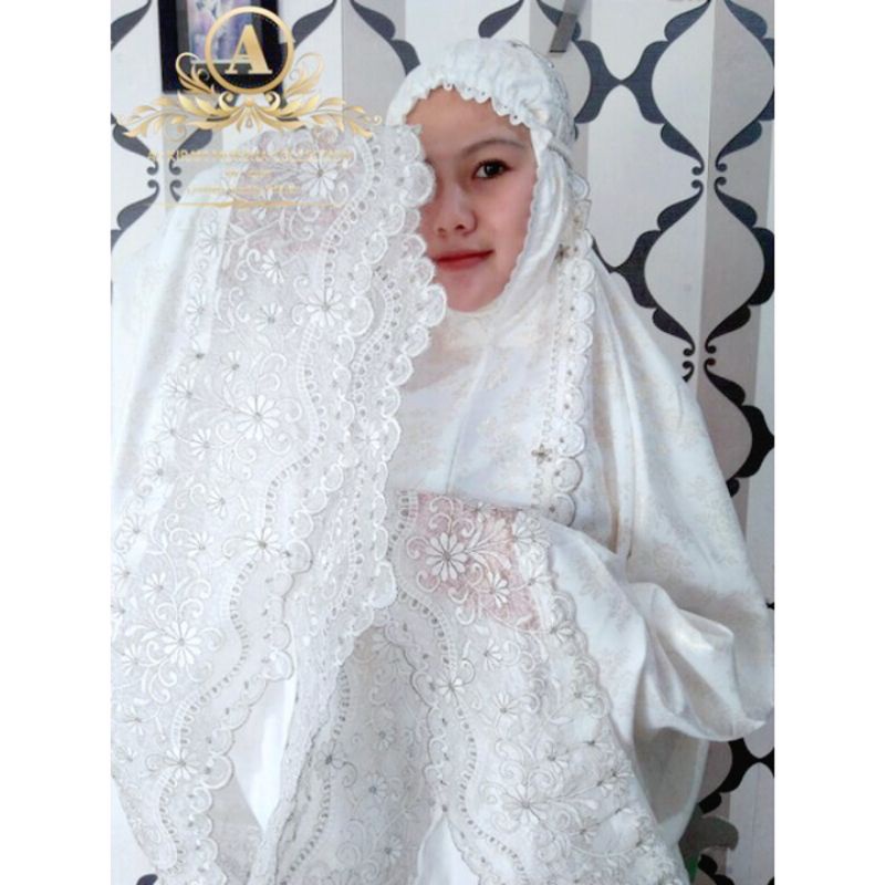 #MUKENA #PRADA SET RENDA BORDIR MUTIA *