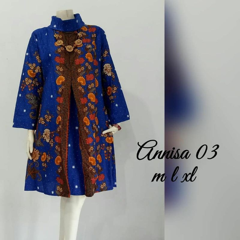 BATIK WANITA ATASAN BATIK WANITA MODERN BATIK TUNIK KERJA WANITA DRESS BATIK JUMBO LENGAN PANJANG