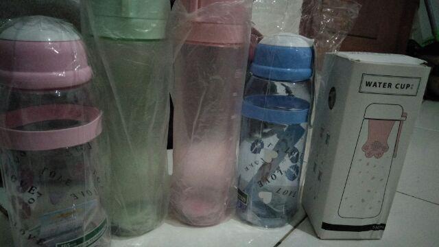 Botol Minum Tali Motif Kucing Love 750 Ml - Botol Karakter H53