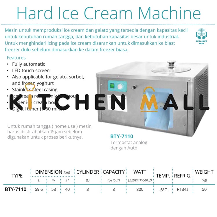 GEA BTY-7110 Hard Ice Cream machine / Mesin Es Krim