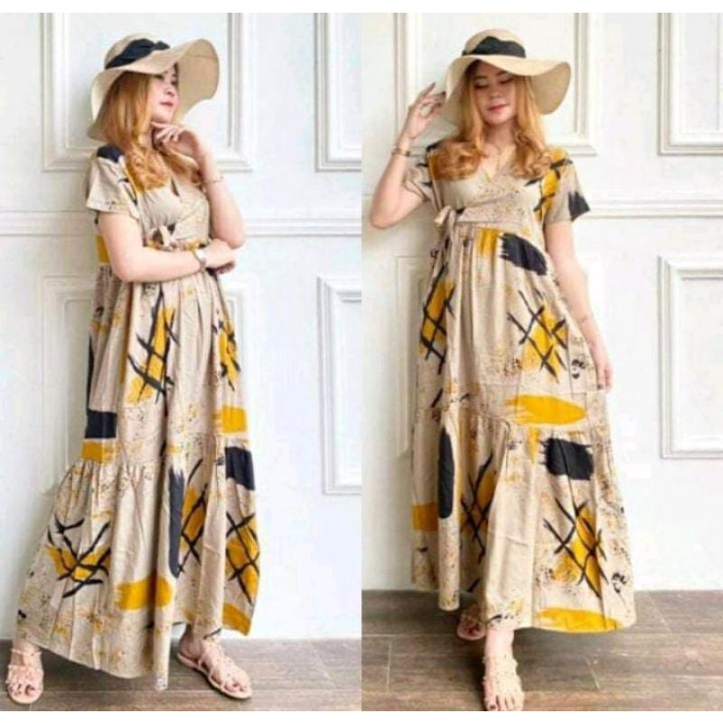 Daster kimono kekinian (motif abstrak)