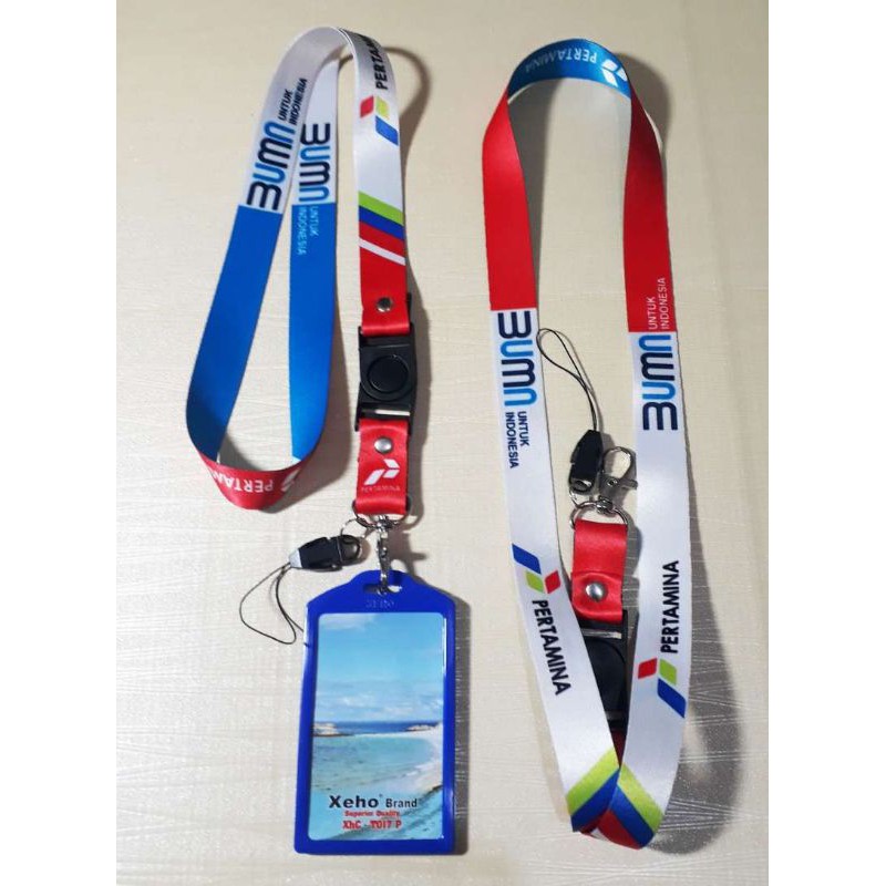 [READY STOK] Tali id card PERTAMINA BUMN satuan lanyard printing