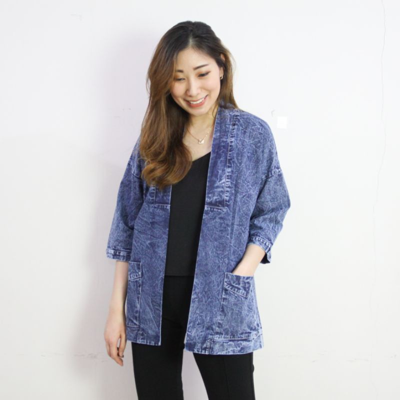 Latopia_ Cardigan Jeans Wanita/Outer Jeans Wanita/Cardigan Outer
