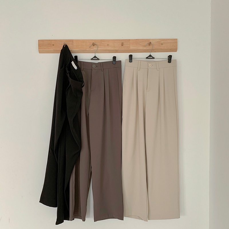 Celana Kulot high waist legging Loose celana panjang wanita Straight Pants korean style untuk sehari hari/Celana Kantor Formal