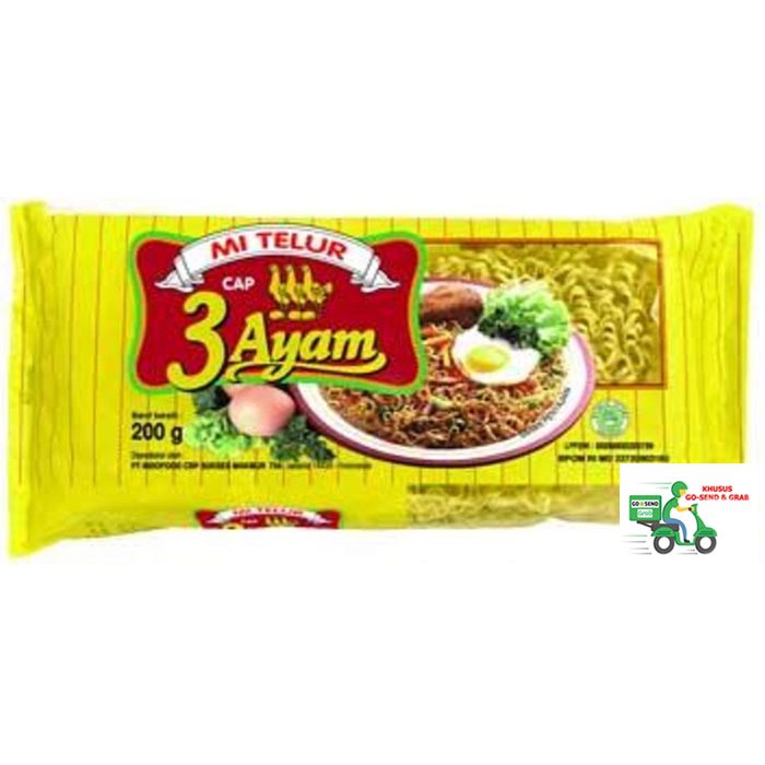 Jual Mie Telor Cap 3 Ayam 200 Gram Shopee Indonesia