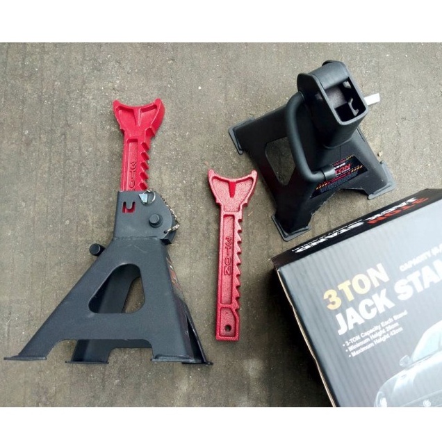 Tahanan Dongkrak Mobil/ Sanggahan Dongkrak Motor Jack Stand ABUS 3 TON DongkrakS AJK333/ ALAT PENAHAN DONGKRAK