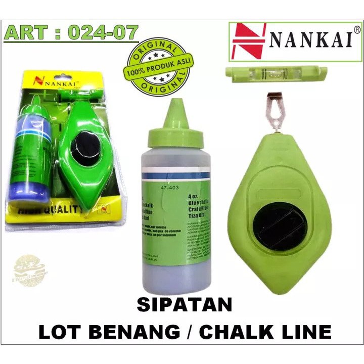 

Sipatan Sipat Tukang Chalk Line Penggaris Benang 30 Meter