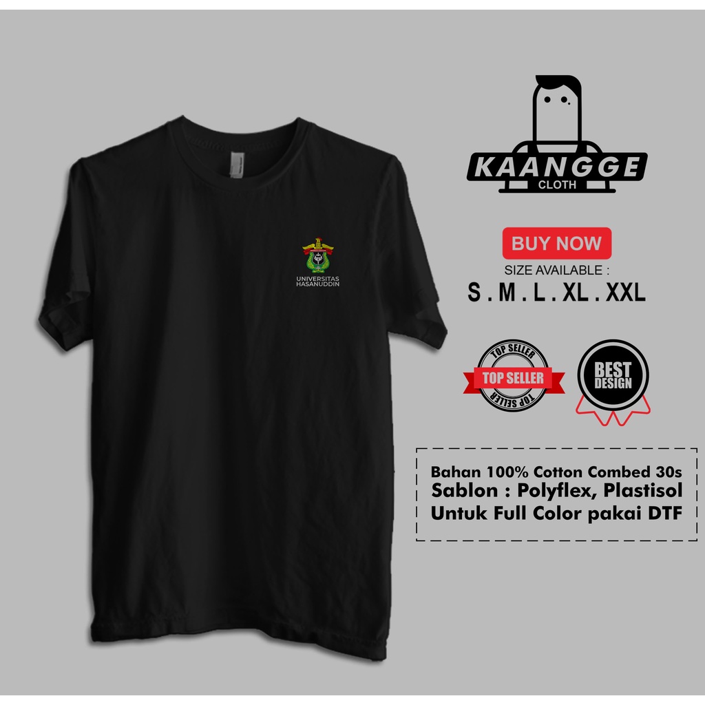 Kaos Kampus UNHAS Universitas Hasanuddin Logo Baju Distro