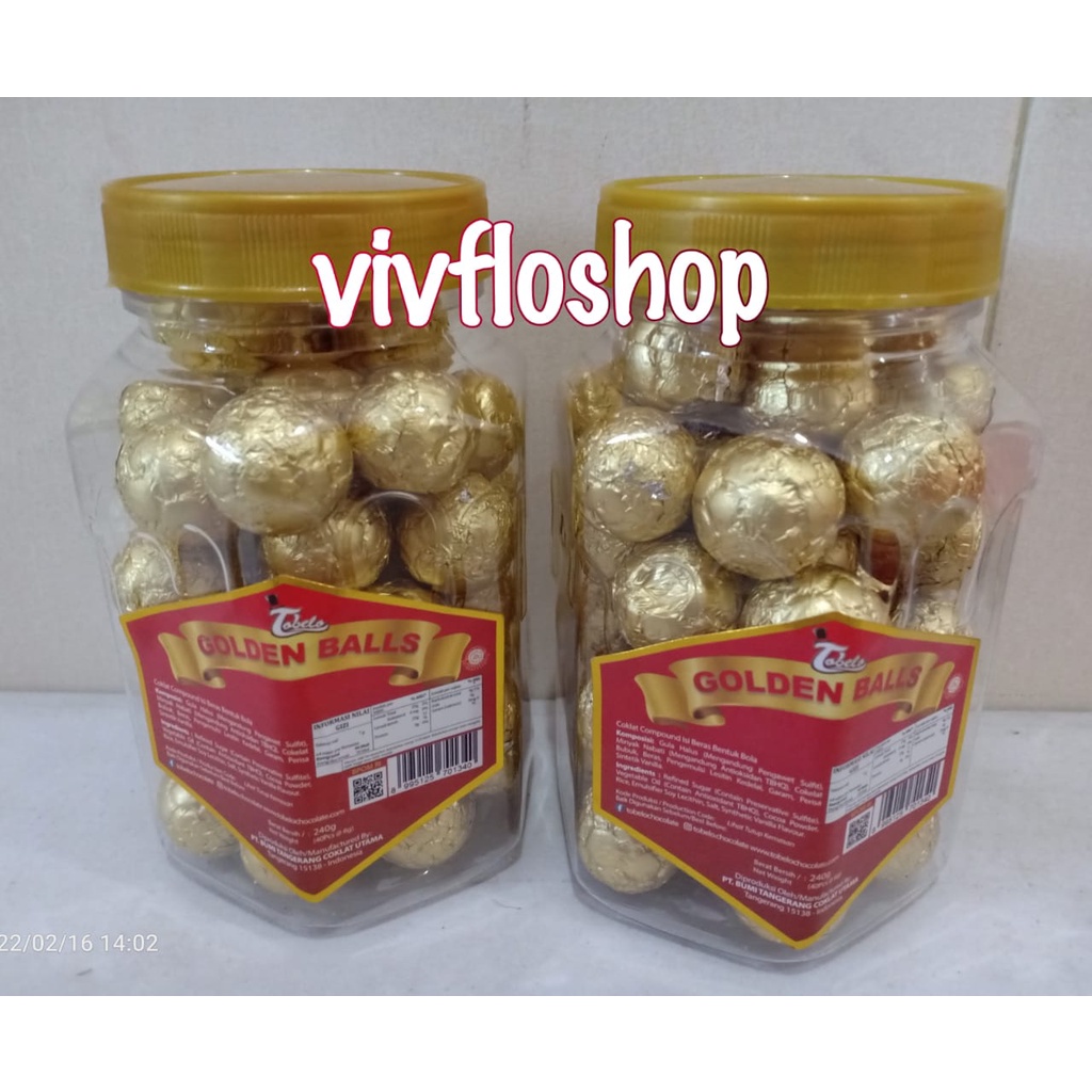 

Coklat Bola Tobelo Golden Balls (Kemasan Toples isi 40 pcs)