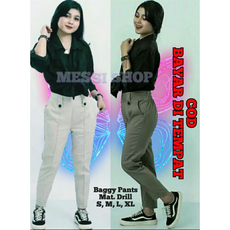 BAGGYPANTS CELANA KANTOR CELANA SANTAI WANITA BAGGY PANTS