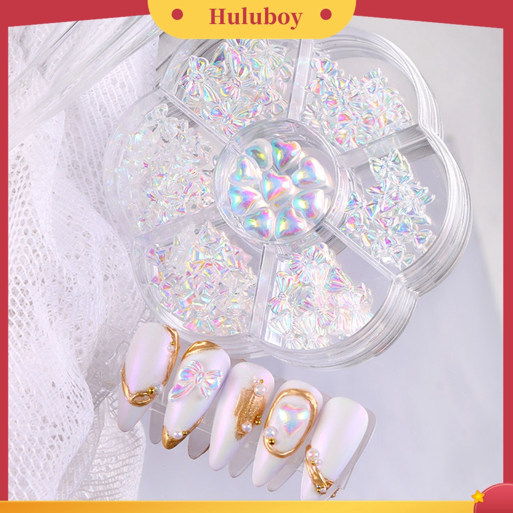 Huluboy Huluboy♡ Ornamen Pita 3D Bahan Resin Untuk Dekorasi Nail Art Charms