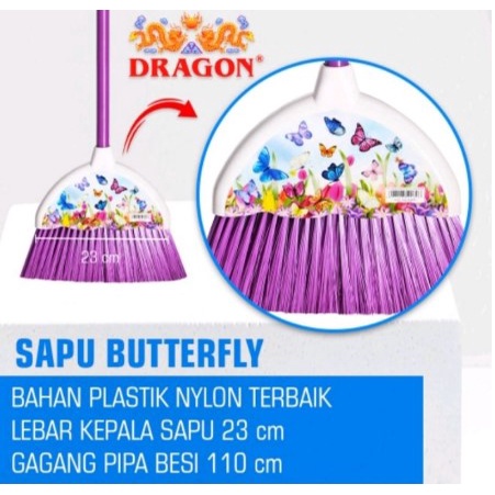 (HW) Sapu ungu / sapu nilon ungu / Sapu Butterfly Dragon ungu