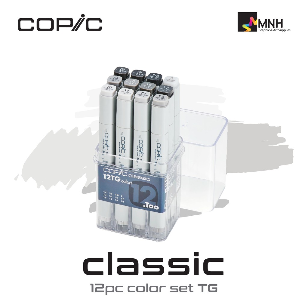 

Copic Marker Set 12 Pcs Toner Gray