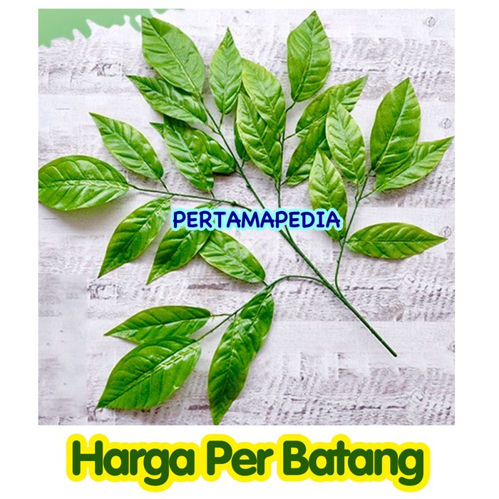 TERBARU DAUN HIAS/DAUN DEKORASI/DAUN BATANGAN PLASTIK/DAUN PALSU/DAUN MANGGA BERKUALITAS