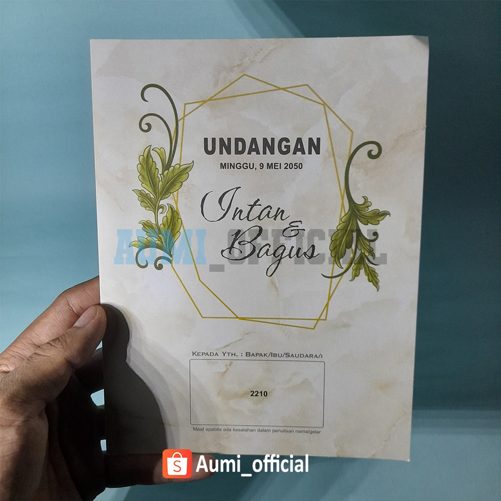 Blangko Undangan Erba 2210 Undangan pernikahan Bisa dicetak diprinter biasa