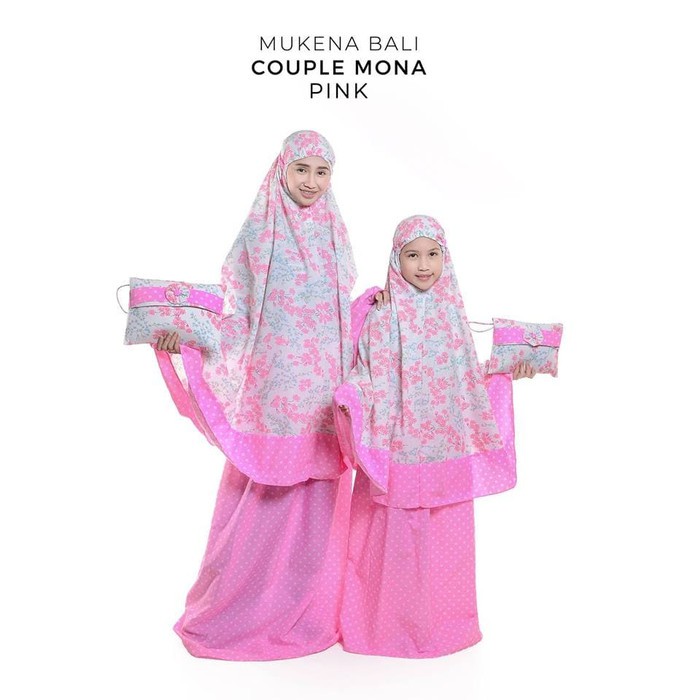 MUKENA COUPLE BALI MONA TAS PESTA (IBU+ANAK)