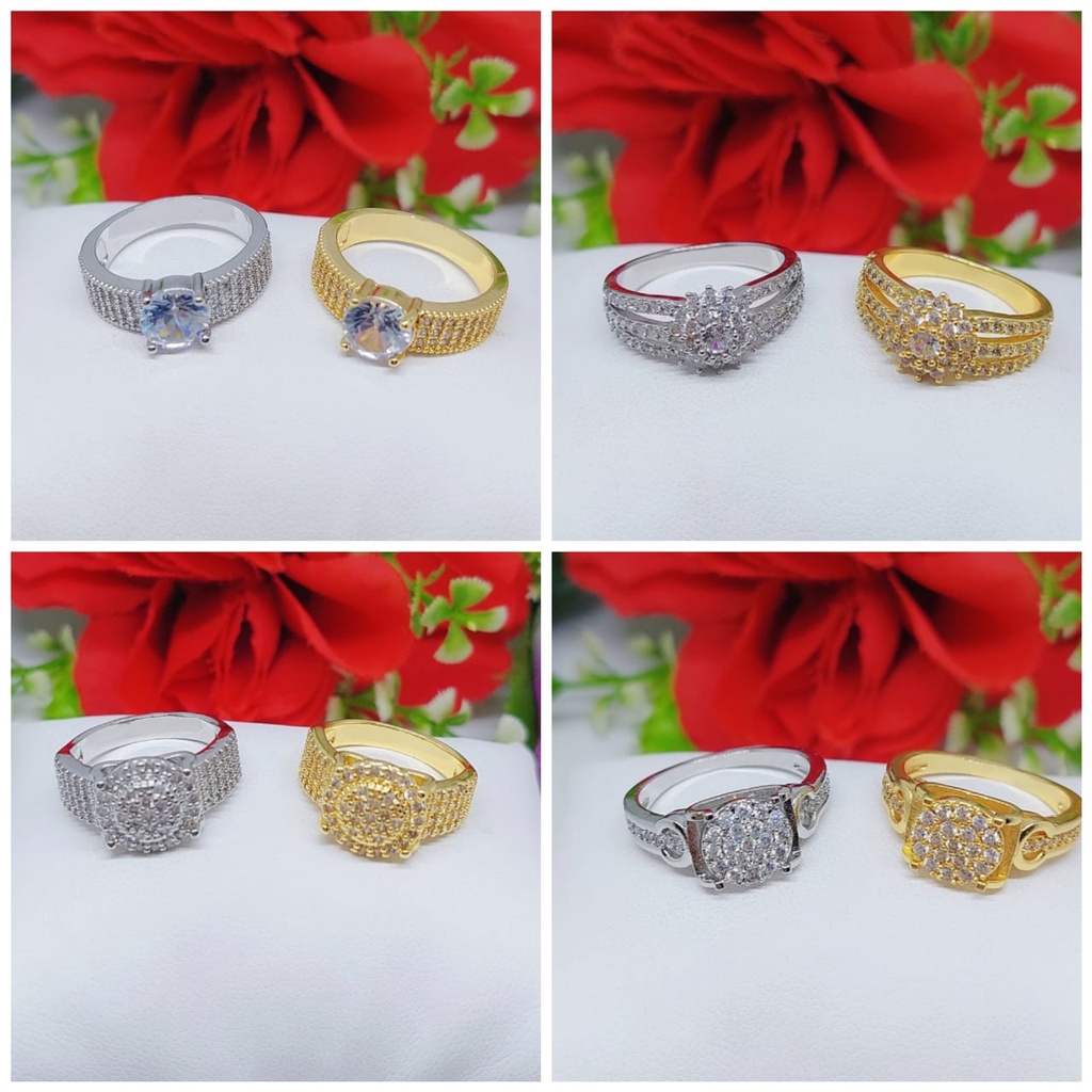 Cincin permata lapis emas perhiasan fashion 0096-0099