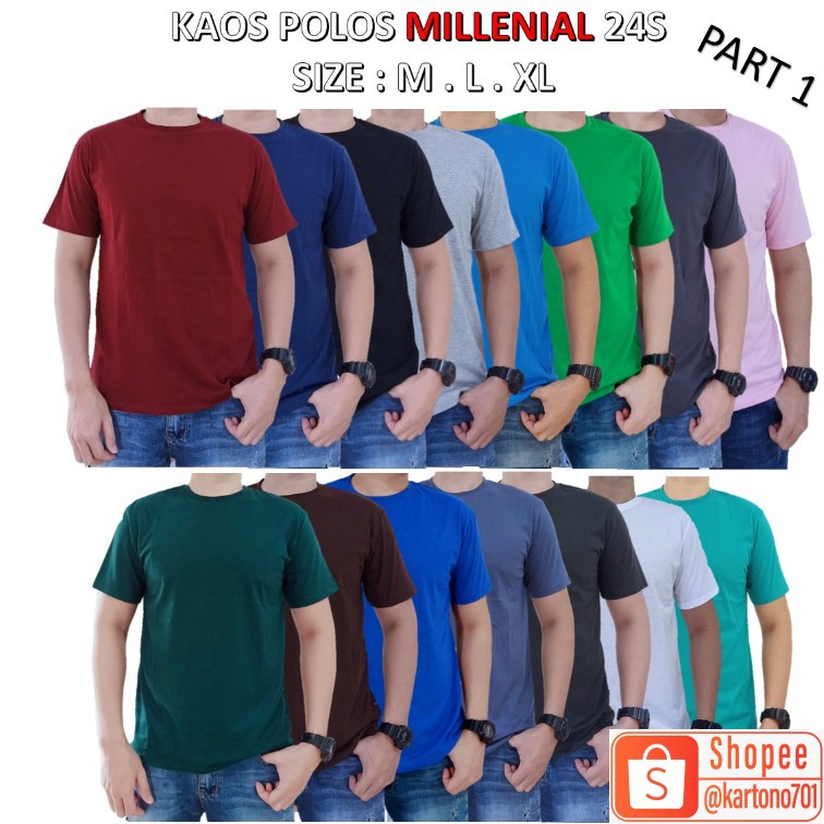 KAOS POLOS LENGAN PENDEK / COTTON COMBED 24S / KAOS POLOS UNISEX