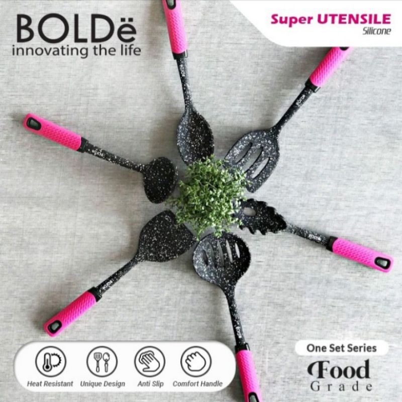 BOLDe Super Utensile Silicon Set 7 pcs - Blackpink