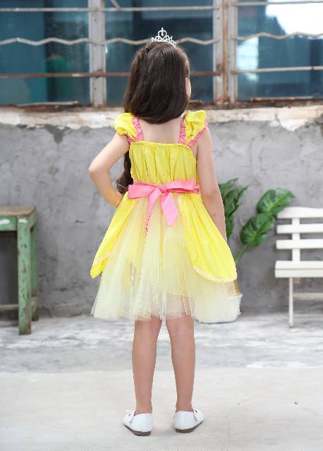 GA2728 BELLE ROSE DRESS YELLOW / GAUN PESTA ANAK KUNING / DRESS HALLOWEEN PRINCESS