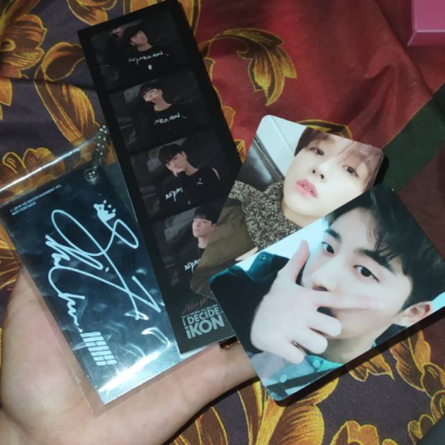 PC FFICIAL ALBUM HANBIN JINHWAN iKON, PHOTOSTRIP JUNE I DECIDE, ARCYLIC JINHWAN NEW KIDS REPACKAGE