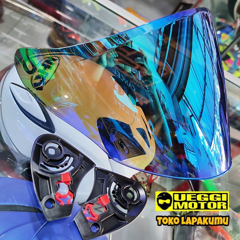 (COD) Kaca helm kyt dj maru /kyt Galaxy/ink centro (silver) ( murah) BENING