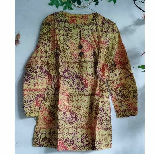 Blus batik katun dolby kuning