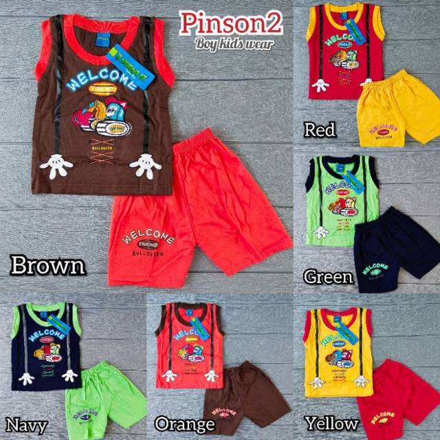 COD Setelan Pinson usia 3-9 bulan baby / bayi /  anak laki laki / boy / cowok kado murah lucu