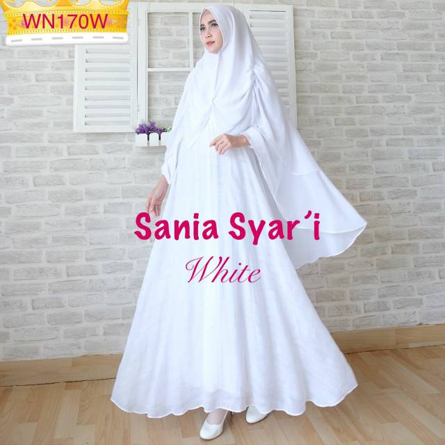 GAMIS SANIA SYARI PUTIH PREMIUM
GAMIS UMROH PUTIH