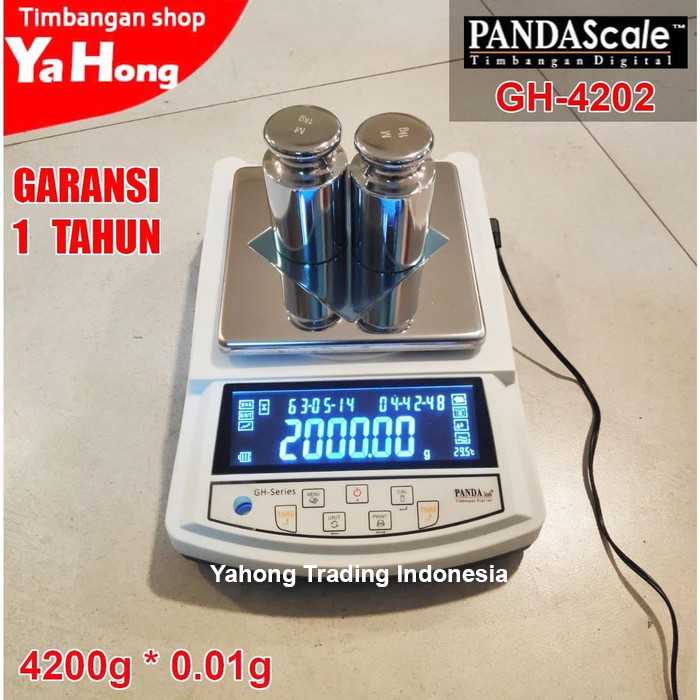 Timbangan Digital Laboratorium Analitik Emas Berlian Bubuk Obat GH-4202 4200g 0.01g