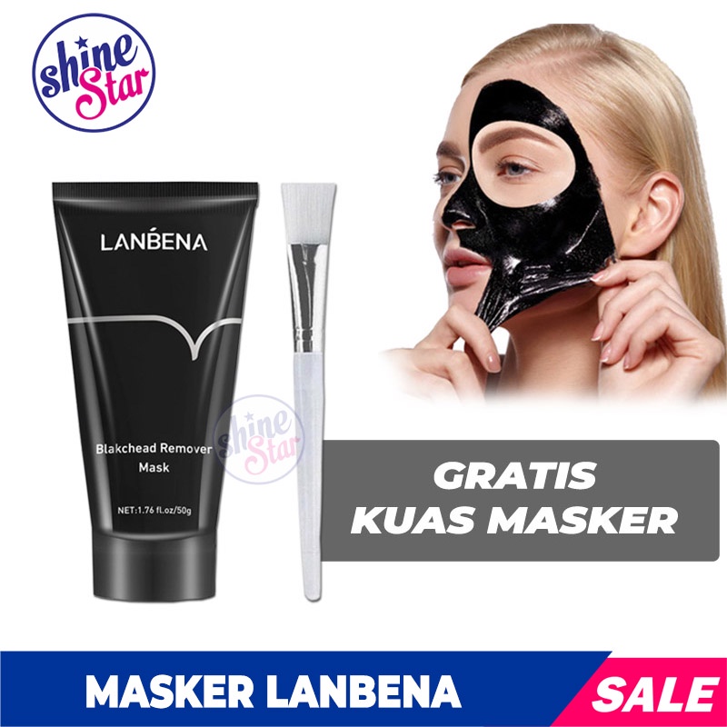 PROMO!! Masker Komedo Blackhead Remover BlackMask Ampuh Angkat Komedo Hidung &amp; Wajah [ Free Kuas Masker  ]