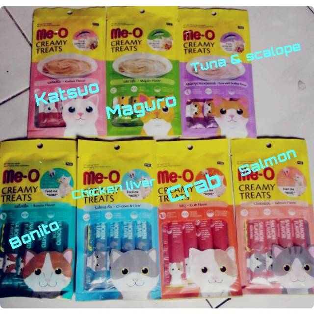 Creamy treats Meo me-o me o 60 gr snack kucing