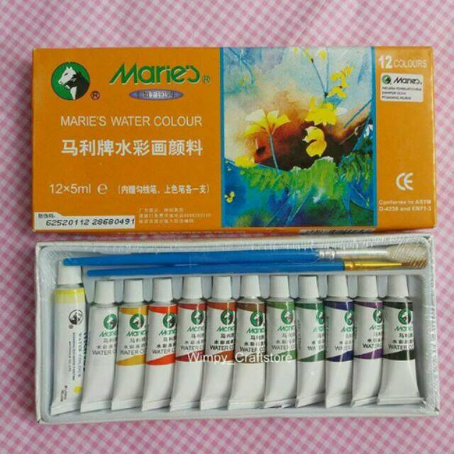 

Cat air maries cat lukis kuas lukis bahan craft alat lukis cat acrylic akrilik
