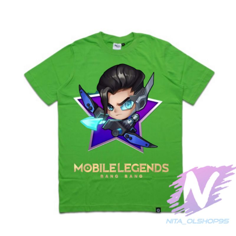 baju anak kaos anak yss mobile legend hero starligth