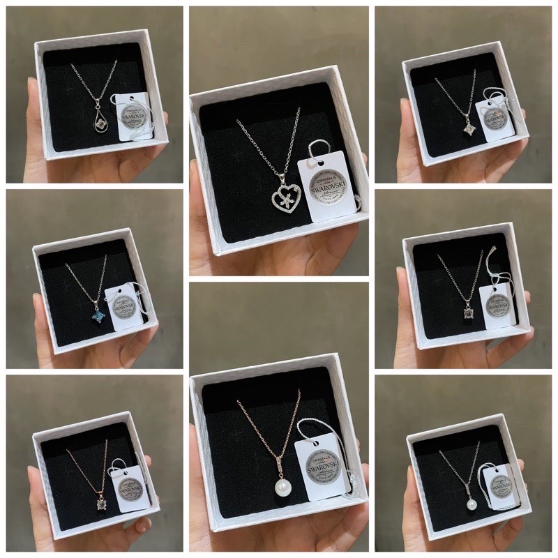 Image of [BOX PUTIH] Kalung Swarovski - Necklace Swan #0