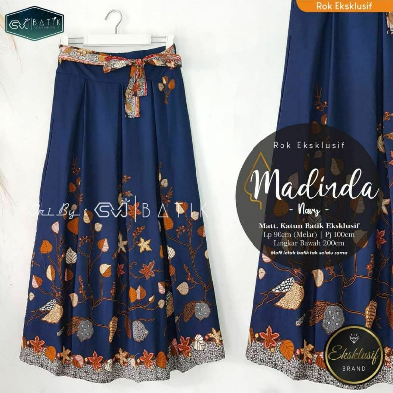 Madirda Rok batik payung panjang karet jumbo rok big size modern premium rok batik unggul jaya cibul