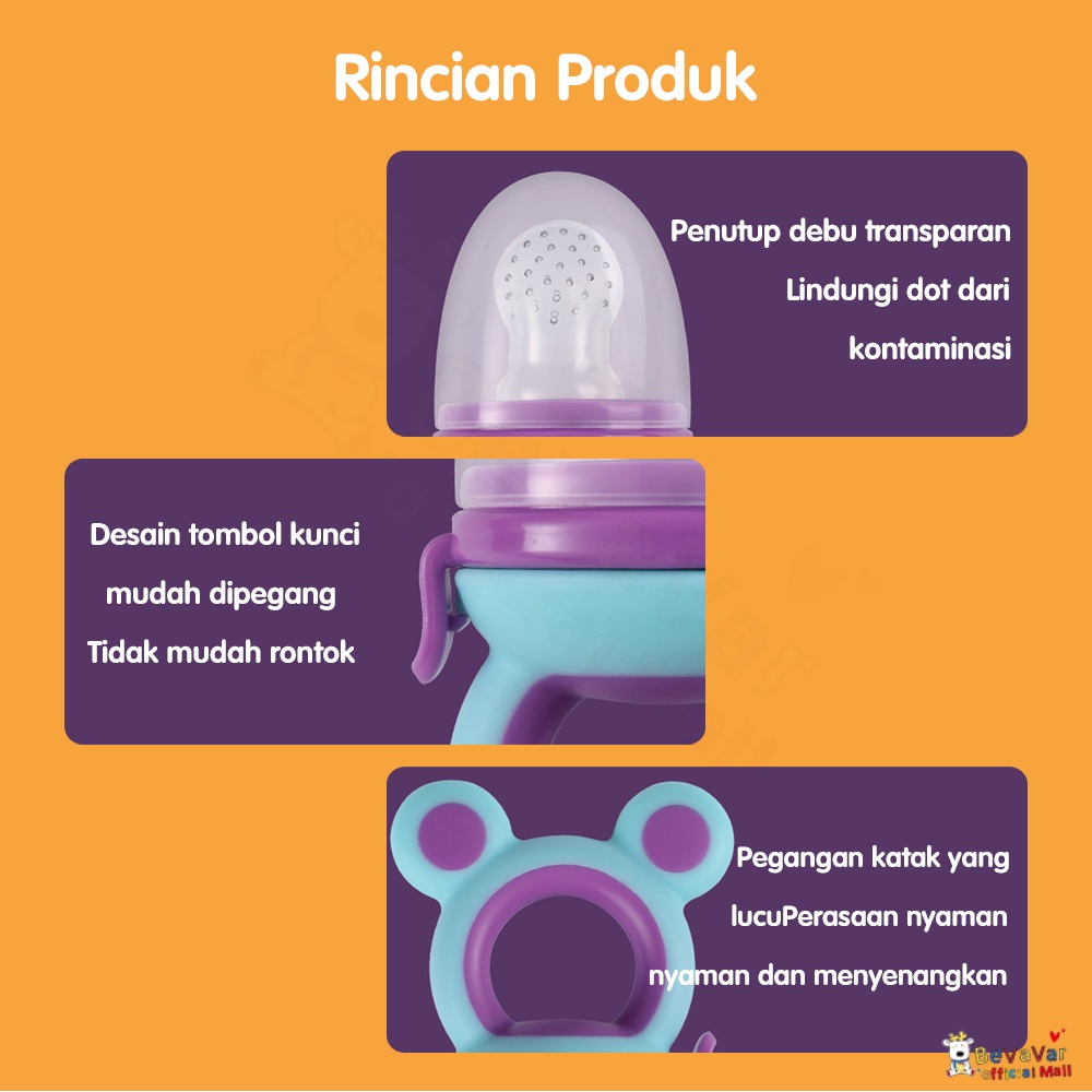 BEVAVAR Empeng Buah Bayi/Dot Buah Bayi Baby Fruit Feeder Pacifier Baby